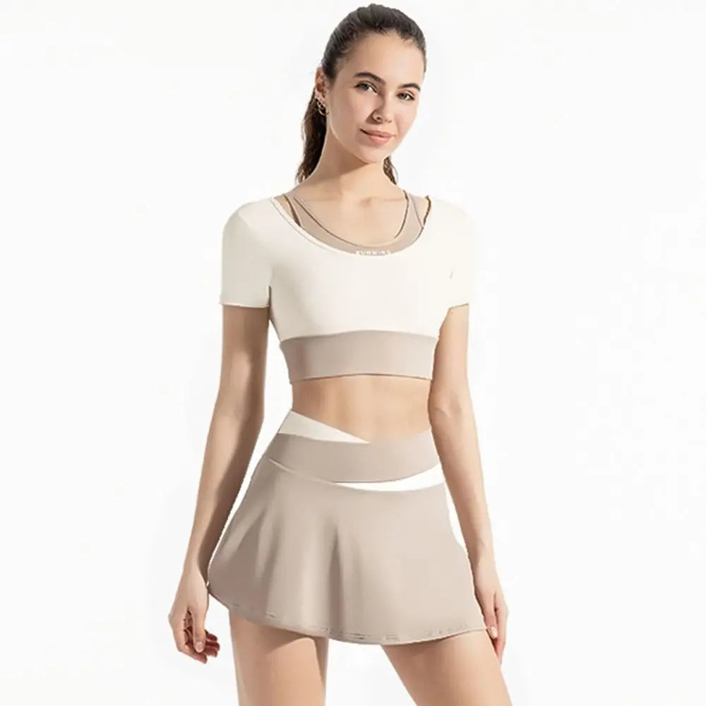 Women's Tennis Skirt with Built-In Shorts | Stretchy Golf Skirt Athletic Tennis Skirt Axl