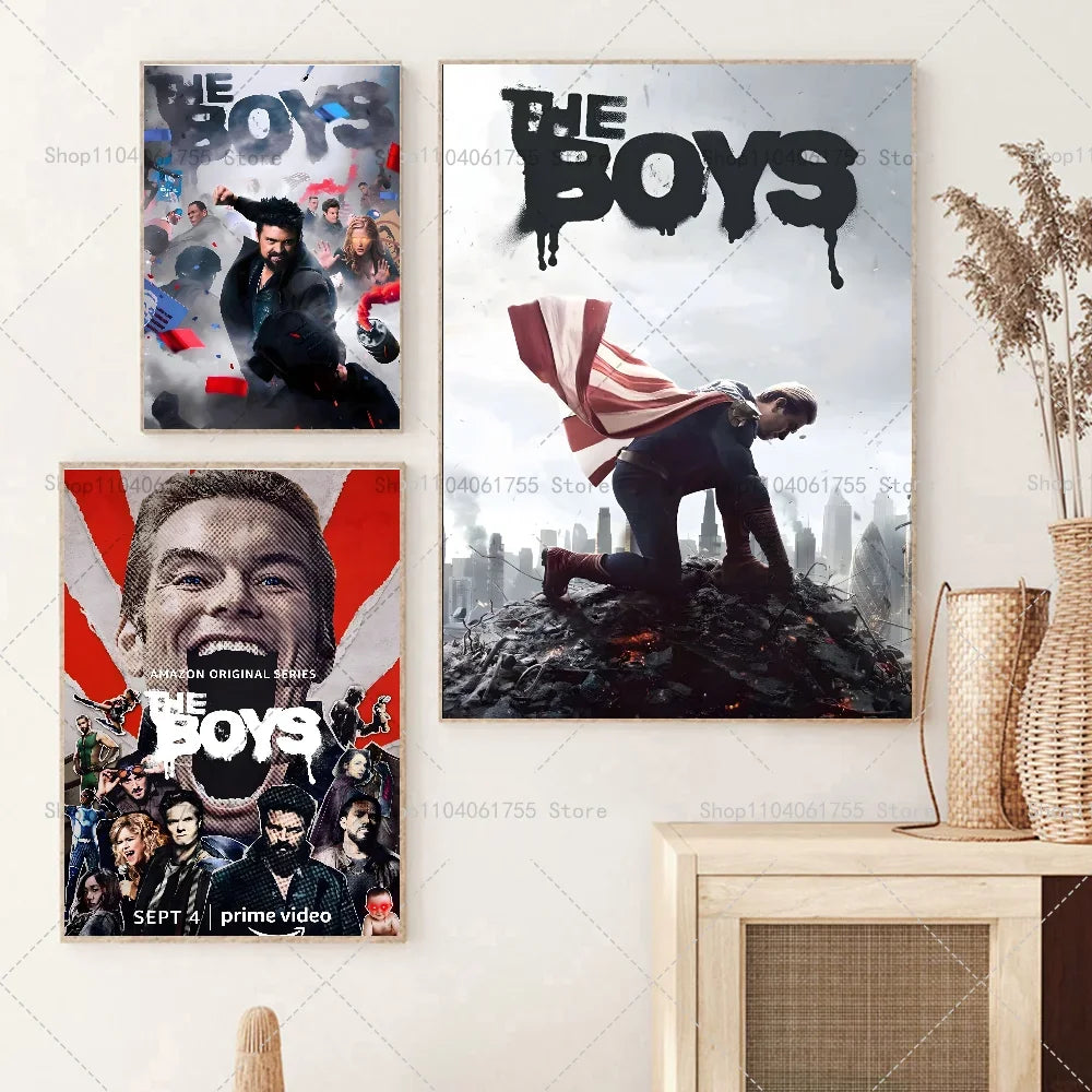 The Boys TV Show Poster – Self-Adhesive Waterproof Wall Art Wall Art Poster Axl