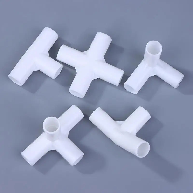 10PCS 12mm Plastic Pipe Connectors – Tee, Elbow & Cross Joints Pipe Connector Set Axl