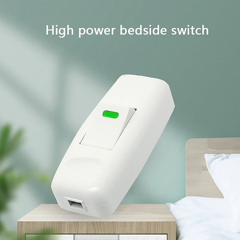 Inline ON/OFF Cord Switch for Table, Desk & Bedside Lamps – White Inline Cord Switch Axl