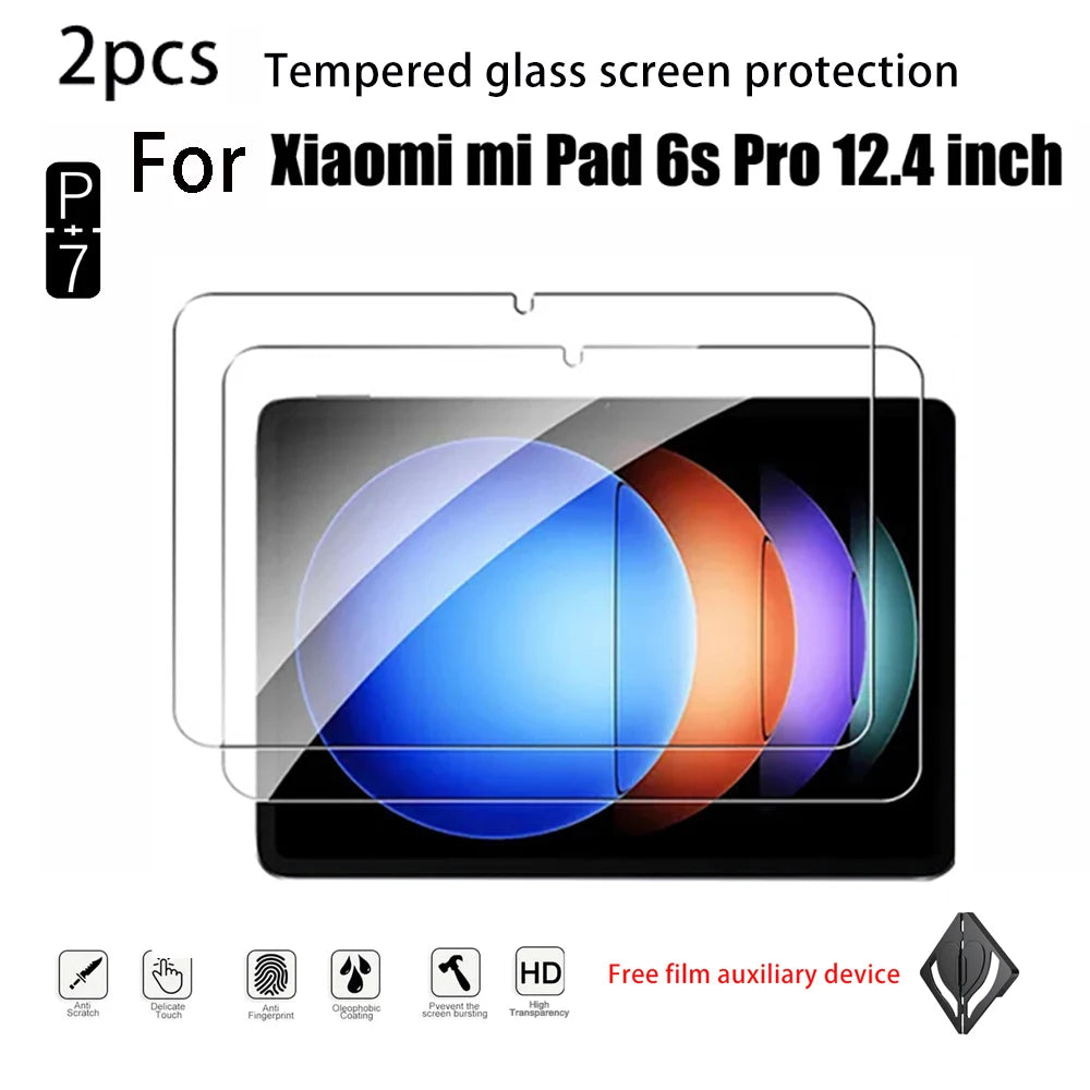 2-Pack HD Tempered Glass Screen Protector for Xiaomi Pad Tablet Screen Protector Axl xiaomi pad6spro 12.4