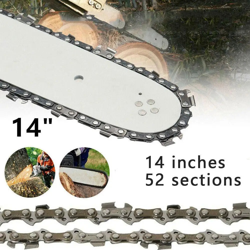 14" Chainsaw Chain 3/8" LP 52 Drive Links – Steel Replacement Chainsaw Chain Axl