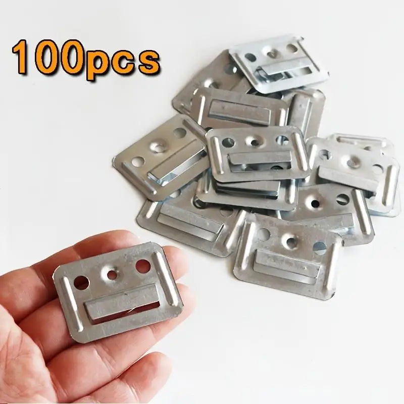 100-Pack WPC Wall Panel Clips – Metal Cladding Clips Indoor & Out Wall Panel Clips Axl