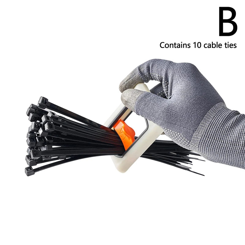 Fluorescent Square Cable Tie Organizer | Portable Storage Cable Tie Organizer Axl B 10Pcs Cable ties
