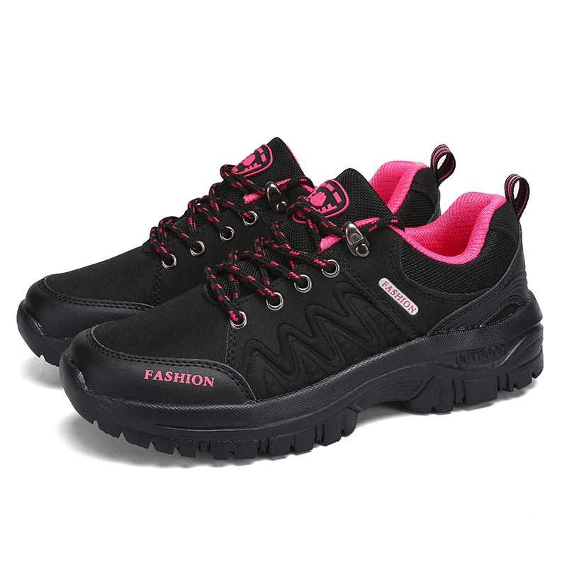 Women's Non-Slip Hiking Sneakers – Platform Walking Shoes Women's Hiking Sneakers Axl black 37