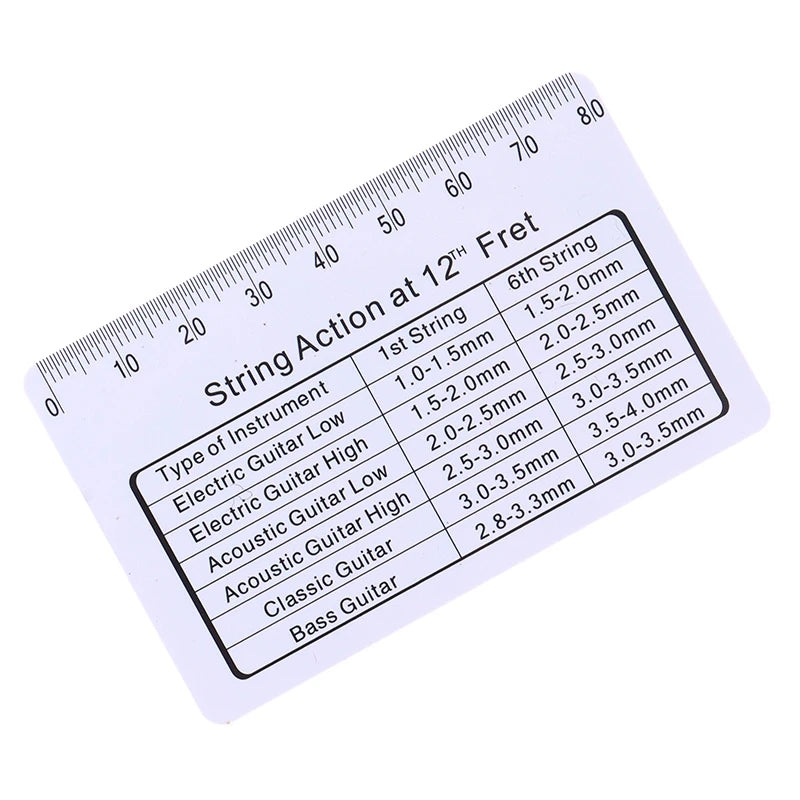 Guitar Setup Gauge Ruler – Action & Fret Measurement Tool Guitar Setup Tool Axl one size