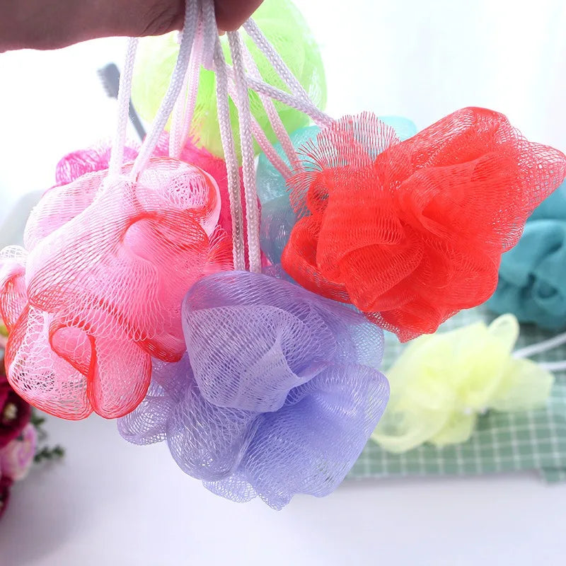 10-Pack Exfoliating Mesh Bath Sponge Puff Balls – Random Colors Bath Sponge Puff Axl