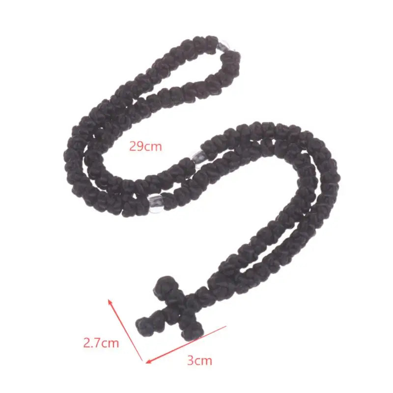 Komboskini Prayer Rope Necklace – Handmade Orthodox Cross Prayer Rope Necklace Axl
