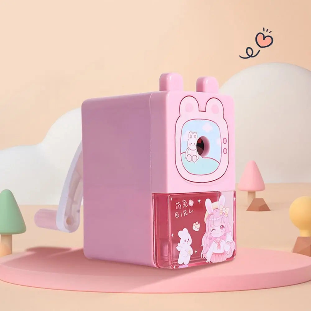 Hand Crank Pencil Sharpener – Cartoon Mechanical Pencil Cutter Pencil Sharpener Axl B