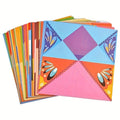 Origami Fun Kit – Guiding Book & 54 Sheets Beginner Craft Origami Craft Kit Axl 54pcs Animals