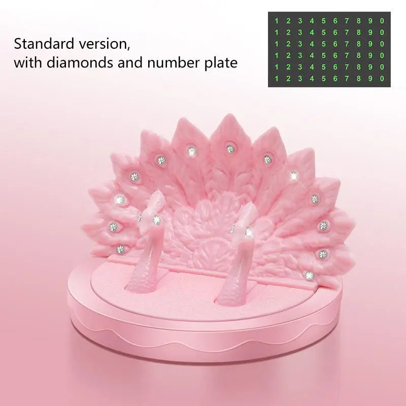 Peacock Rhinestone Car Phone Holder & Parking Number Plate Car Phone Holder Axl A3