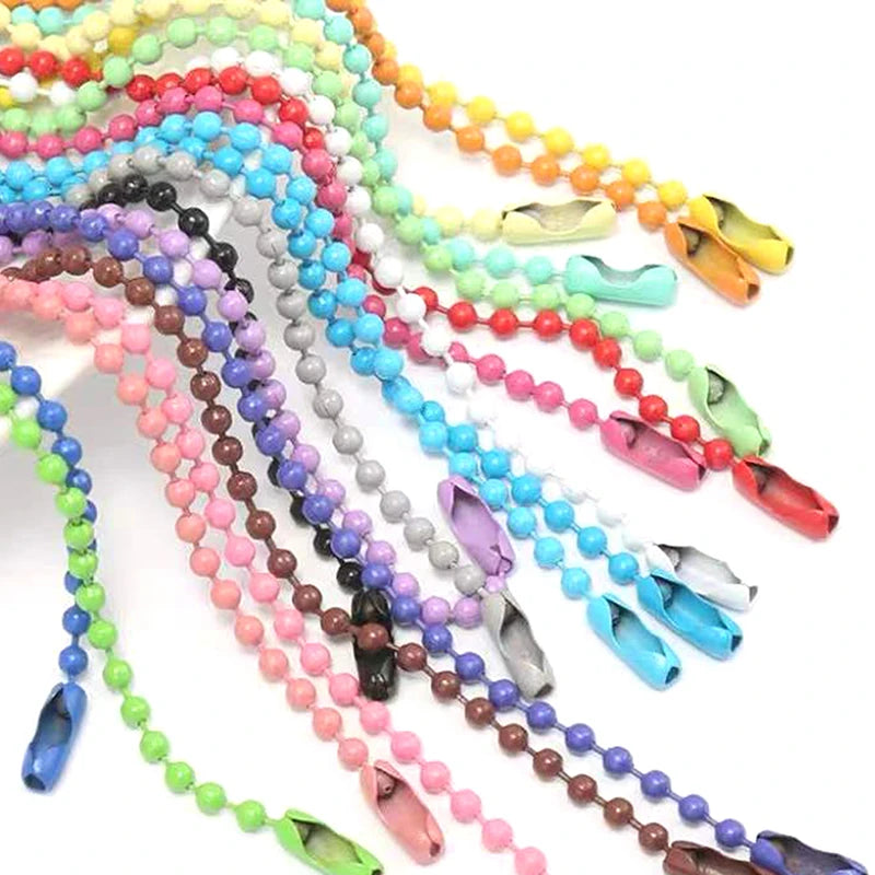 100 Pcs Ball Bead Chains for DIY Keychains & Jewelry – 10cm Jewelry Making Chains Axl