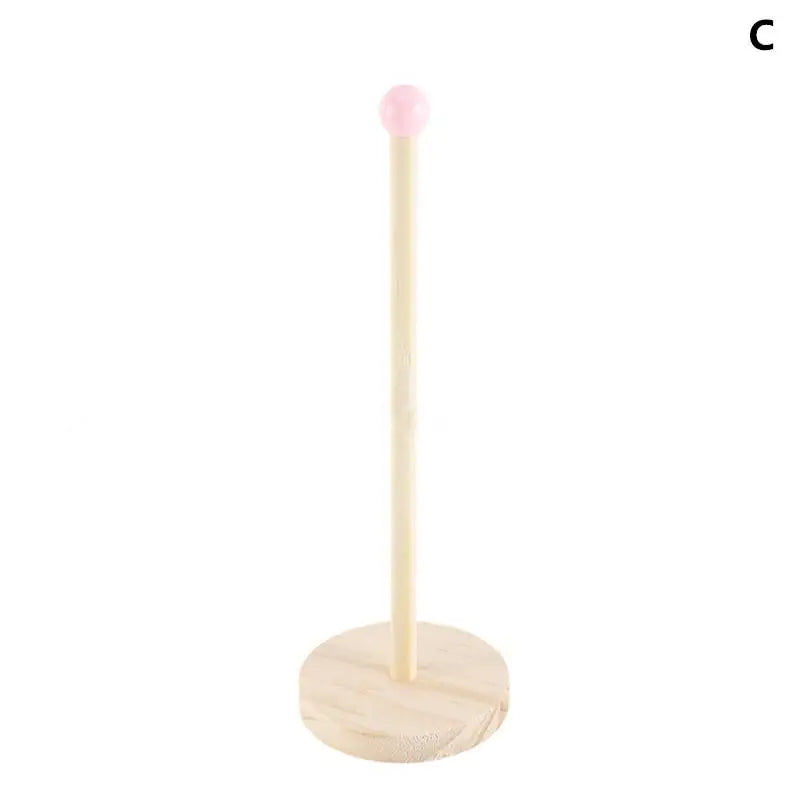 Wood Freestanding Tissue Roll Holder – No Drill, Anti-Slip Tissue Roll Holder Axl C