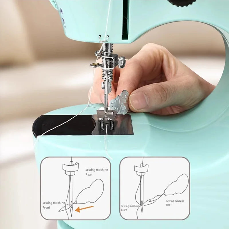 Portable Mini Electric Sewing Machine for Beginners – DIY Mini Sewing Machine Axl