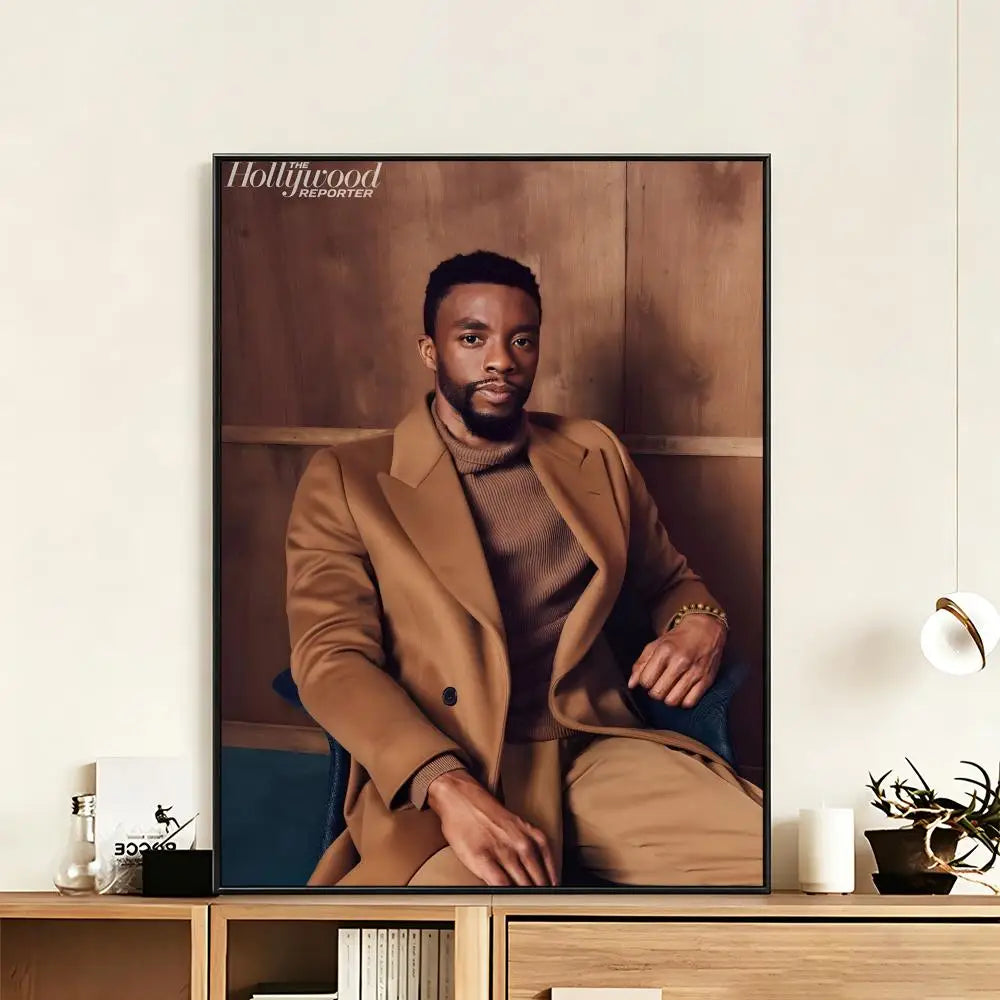 Chadwick Boseman HD Art Poster – Waterproof Sticky Wall Decor Wall Art Poster Axl