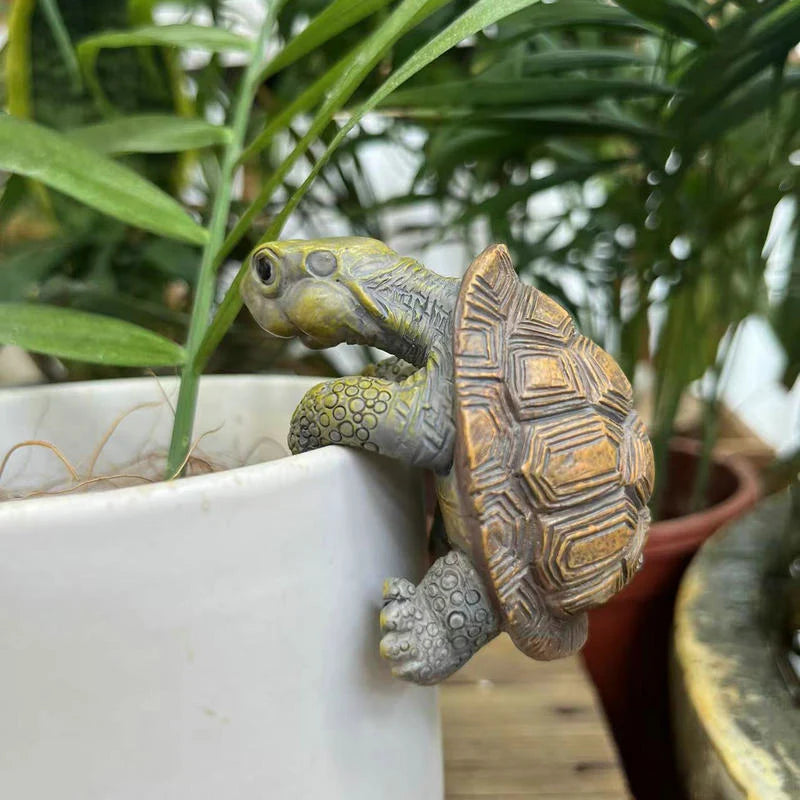 Resin Turtle Figurines – Pot, Vase & Fish Tank Ornaments Resin Garden Figurine Axl