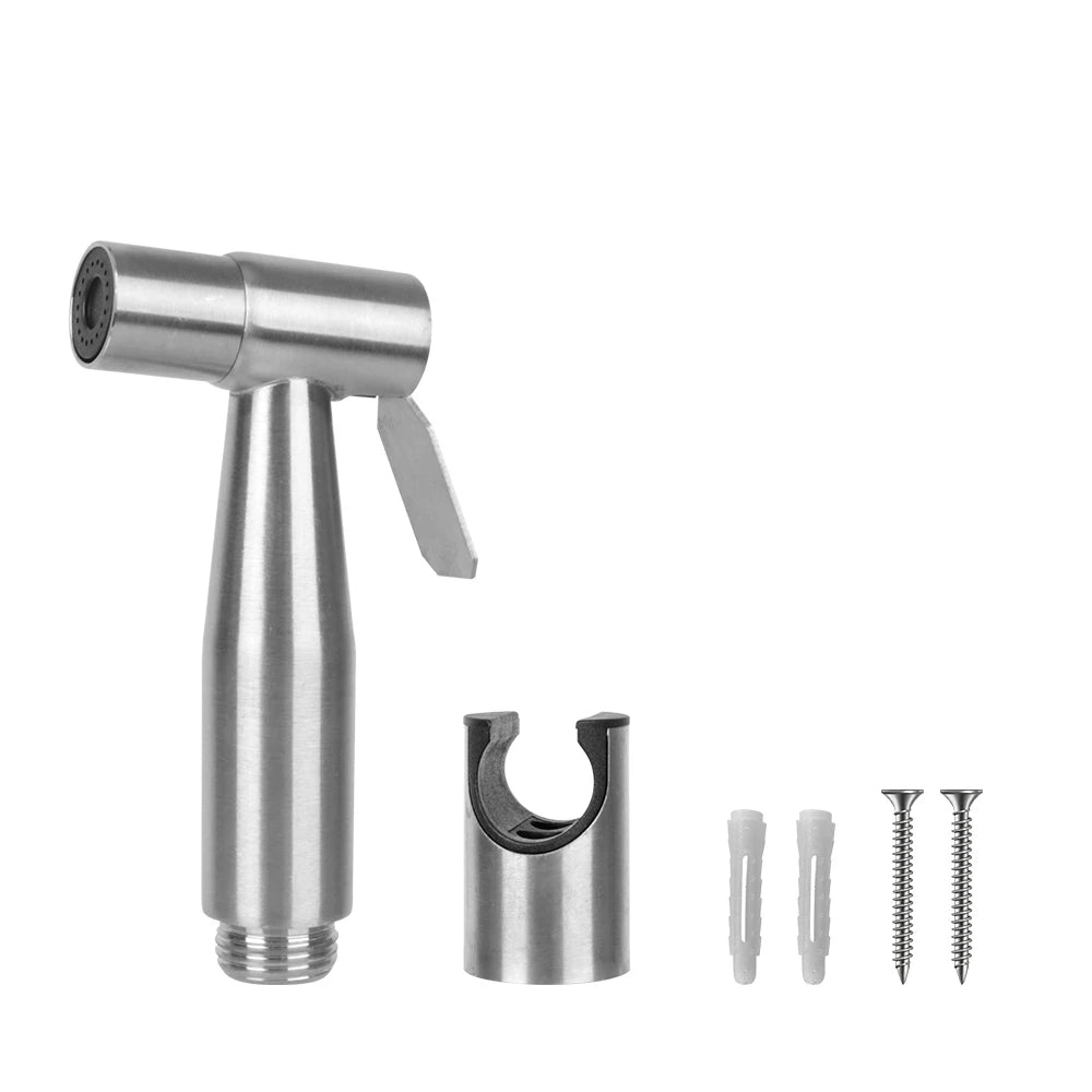 Handheld Bidet Sprayer Set – Stainless Steel Toilet Hand Shower Bidet Sprayer Set Axl WHITE