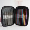 22-Piece Crochet Latch Hook & Knitting Needle Set with Case Crochet Needle Set Axl VIOLET/紫罗兰