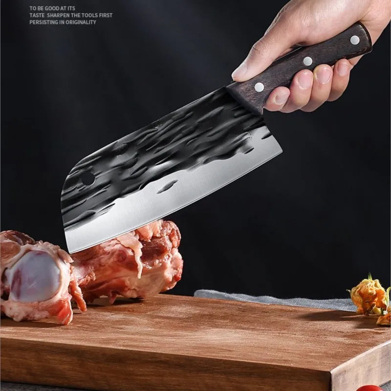 Forged Full Tang High-Carbon Steel Butcher Boning Knife 8" Forged Kitchen Knife Axl