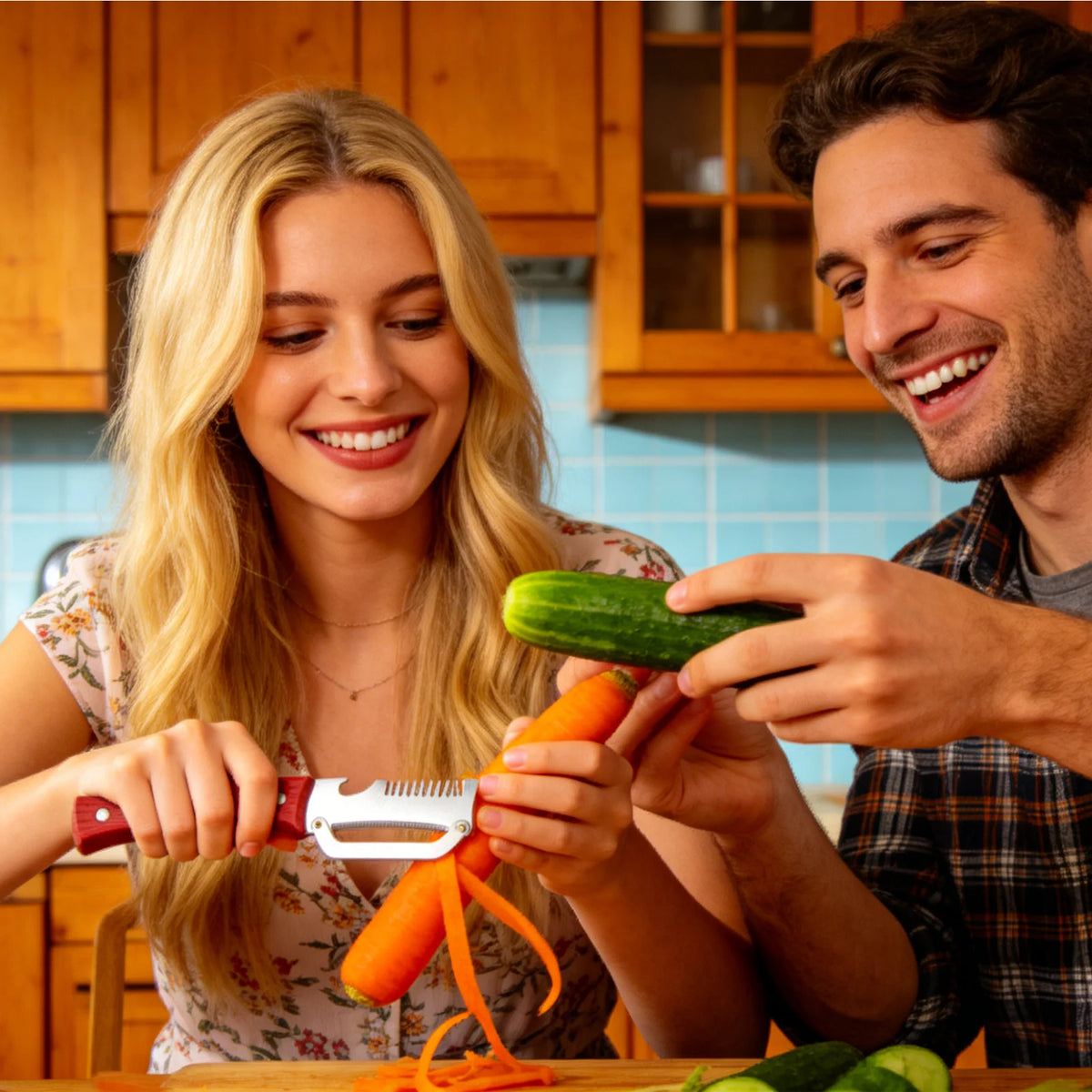 Stainless Steel Vegetable Peeler & Scallion Cutter – 2-in-1 Vegetable Peeler Axl