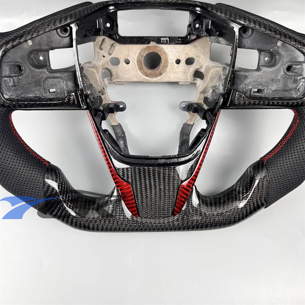 Carbon Fiber Leather Steering Wheel – Honda Civic 2016–2021 Custom Steering Wheel Axl