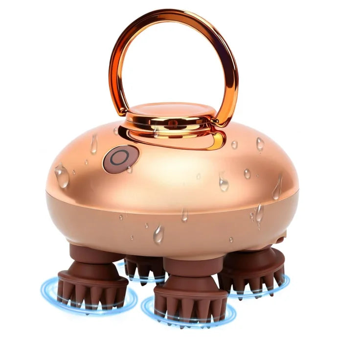 Electric Scalp Massager – IPX6 Waterproof, Rechargeable, 2 Speeds Electric Scalp Massager Axl gold USB Type-C