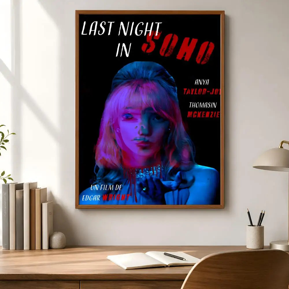 Last Night in Soho Movie Poster Waterproof PVC Wall Sticker Movie Wall Sticker Axl