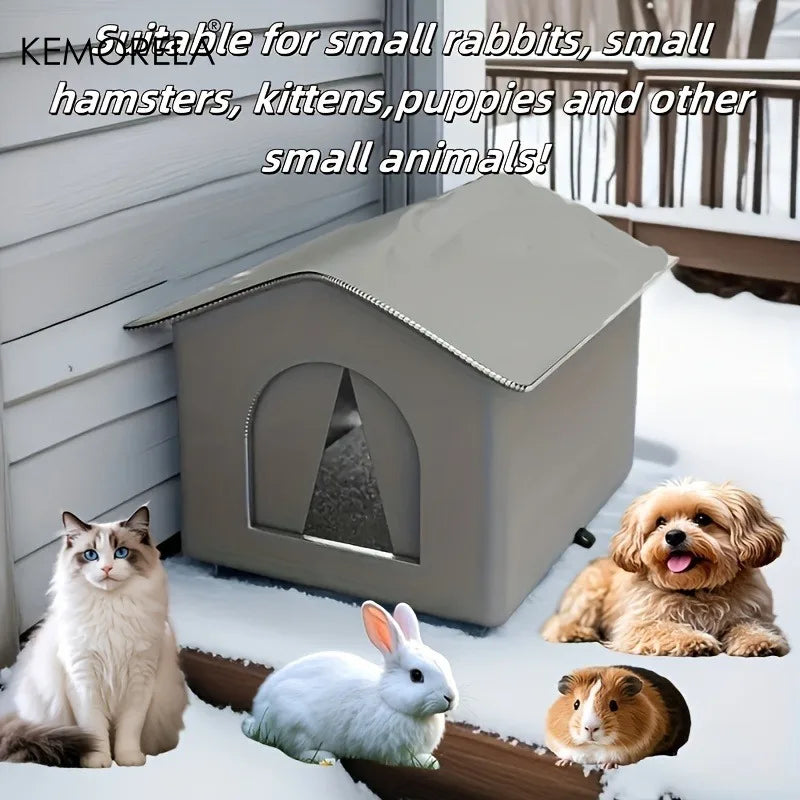 KEMORELA Large Insulated Outdoor Cat House | Oxford Kennel Outdoor Cat House Axl