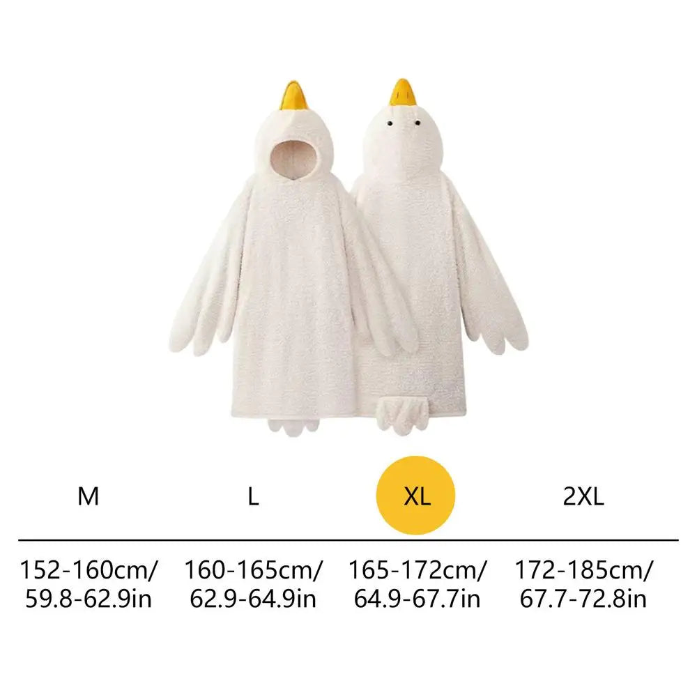 Goose Wearable Blanket Hoodie – Oversized Fleece Sweatshirt Wearable Blanket Hoodie Axl White XL