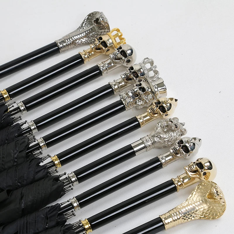 Skull Long Handle Golf Umbrella – Windproof Sun & Rain Golf Umbrella Axl