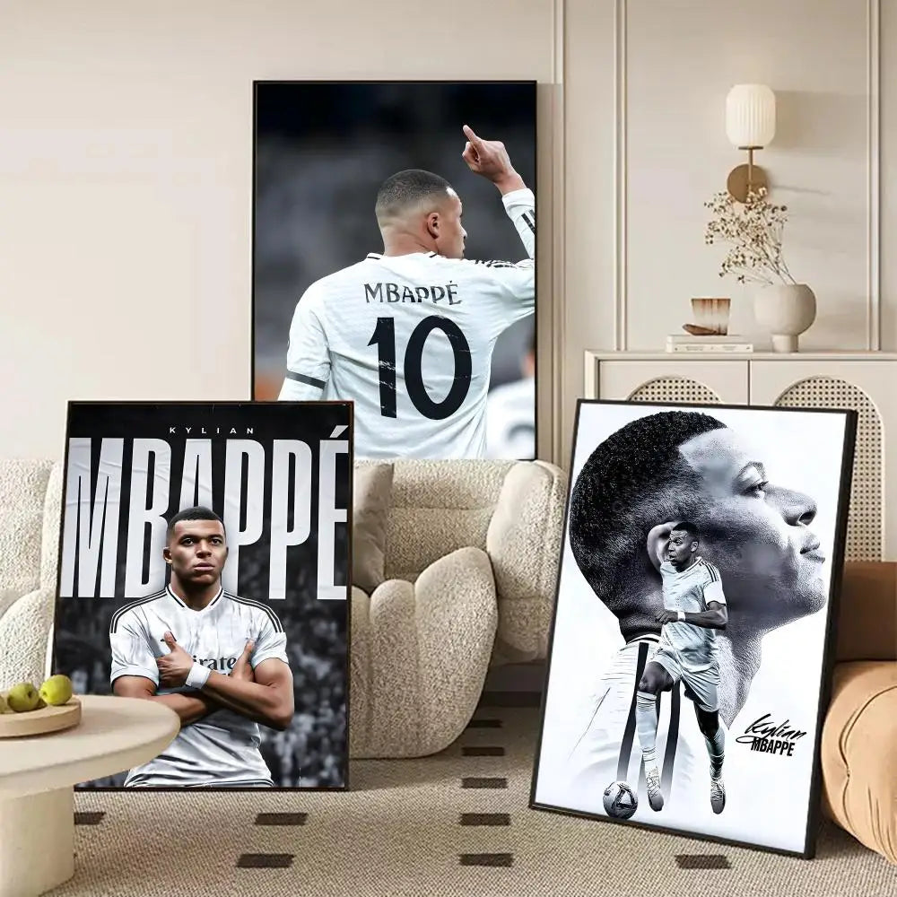 Mbappe Football Star Self-Adhesive Poster Wall Art Sticker Wall Art Poster Axl