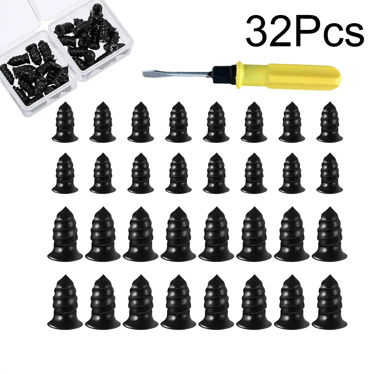 32-Piece Rubber Tire Repair Nail Kit – Car & Motorcycle Tire Repair Kit Axl 1 set