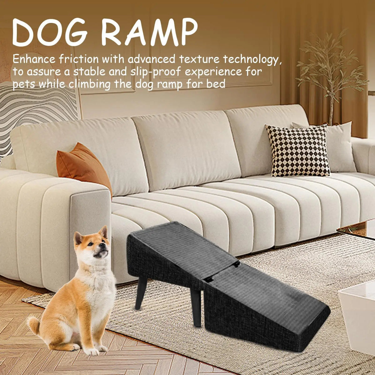 Foldable Non-Slip Pet Ramp for Bed, Sofa & Car | Dogs & Cats Pet Ramp & Steps Axl