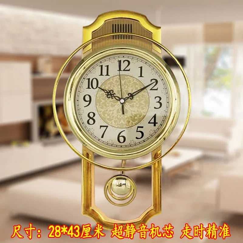 Vintage Pendulum Swing Wall Clock | Shabby Chic Quartz Decor Pendulum Wall Clock Axl