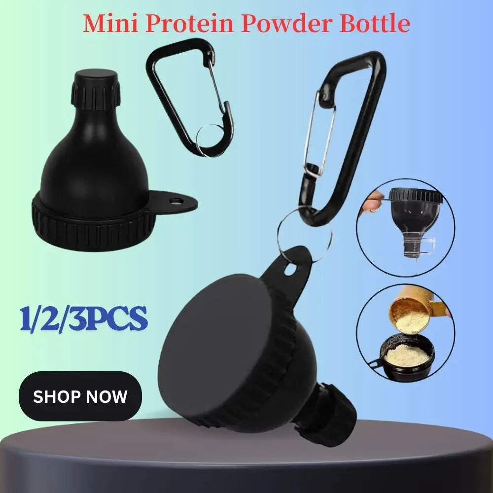 Mini Protein Powder Container with Keychain & Funnel 50ml Supplement Storage Container Axl
