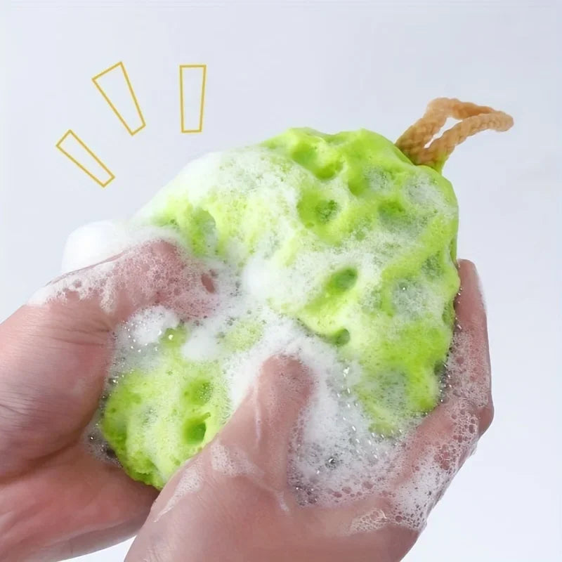 Flower-Shaped Exfoliating Bath Sponge Set – Foaming Massage Balls Bath Sponge Set Axl