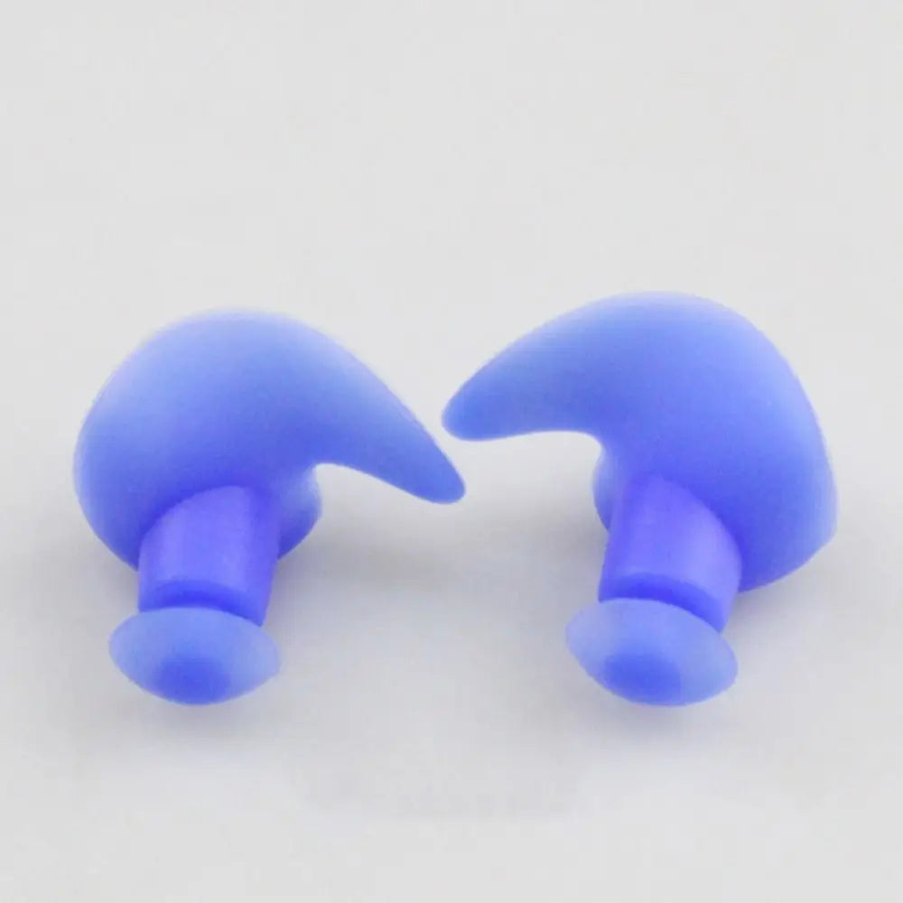 Silicone Swimming Earplugs – Waterproof Ear Plugs with Storage Box Swimming Earplugs Axl blue-without case