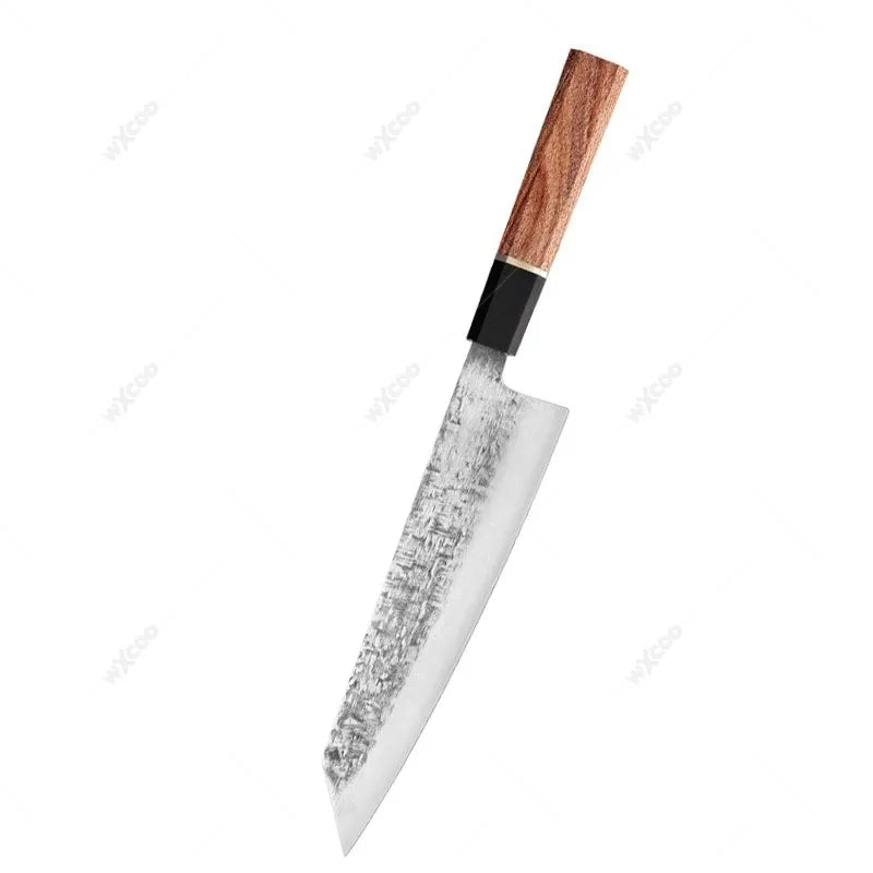 WXCOO Santoku Knife – Forged Hammer Pattern Chef Knife Santoku Chef Knife Axl A Kiritsuke Knife