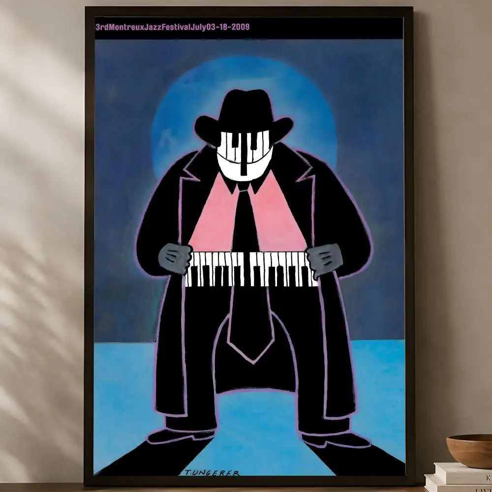 Montreux Jazz Festival Wall Poster – Self-Stick HD Waterproof Art Wall Art Poster Axl White07 50X70cmNoframe