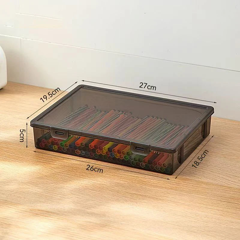 Clear A4 Document Storage Box – Transparent Desktop File Organizer Desktop File Organizer Axl L