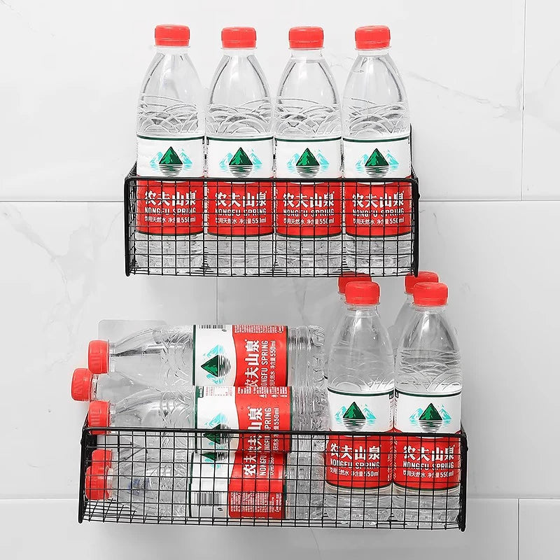 Wall-Mounted Storage Rack – No Drilling Metal Shelf Wall Storage Rack Axl