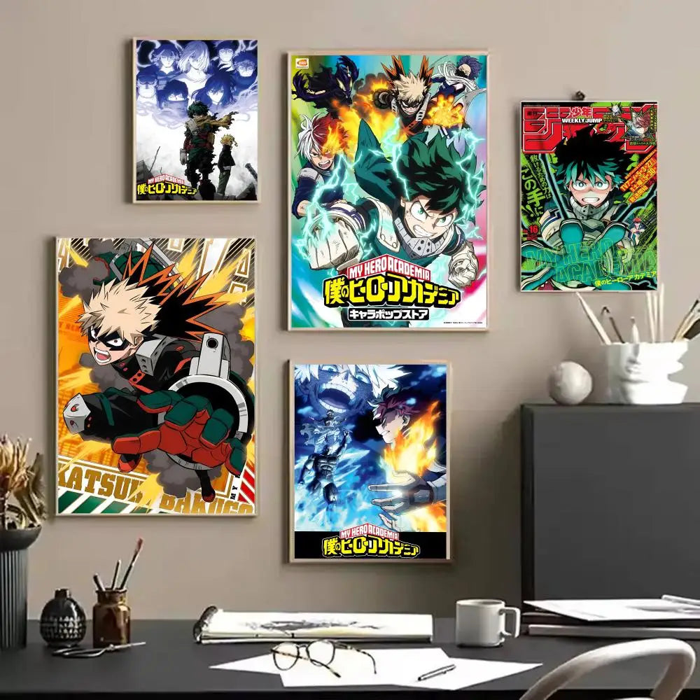 My Hero Academia Anime Canvas Wall Art – Unframed Poster Canvas Wall Art Axl