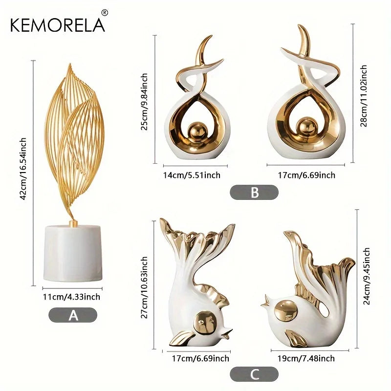 KEMORELA Abstract Ceramic Art Statue – Modern Home Decor Sculpture Ceramic Art Sculpture Axl