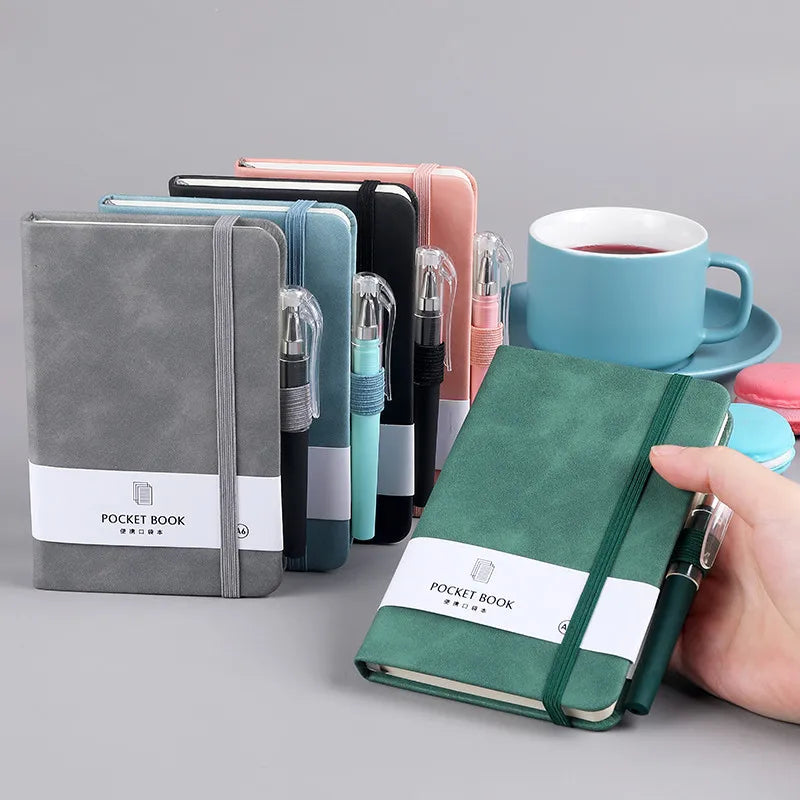 3-Pack A7 Pocket Notebooks – 100 Sheets, Elastic Closure Pocket Notebook Set Axl