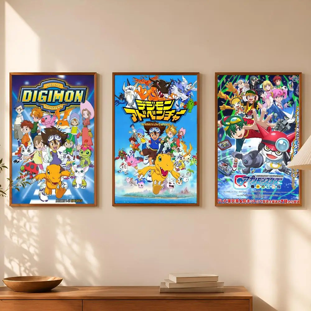 Anime Digimon Self-Stick HD Wall Art Poster – Waterproof Decor Wall Art Poster Axl