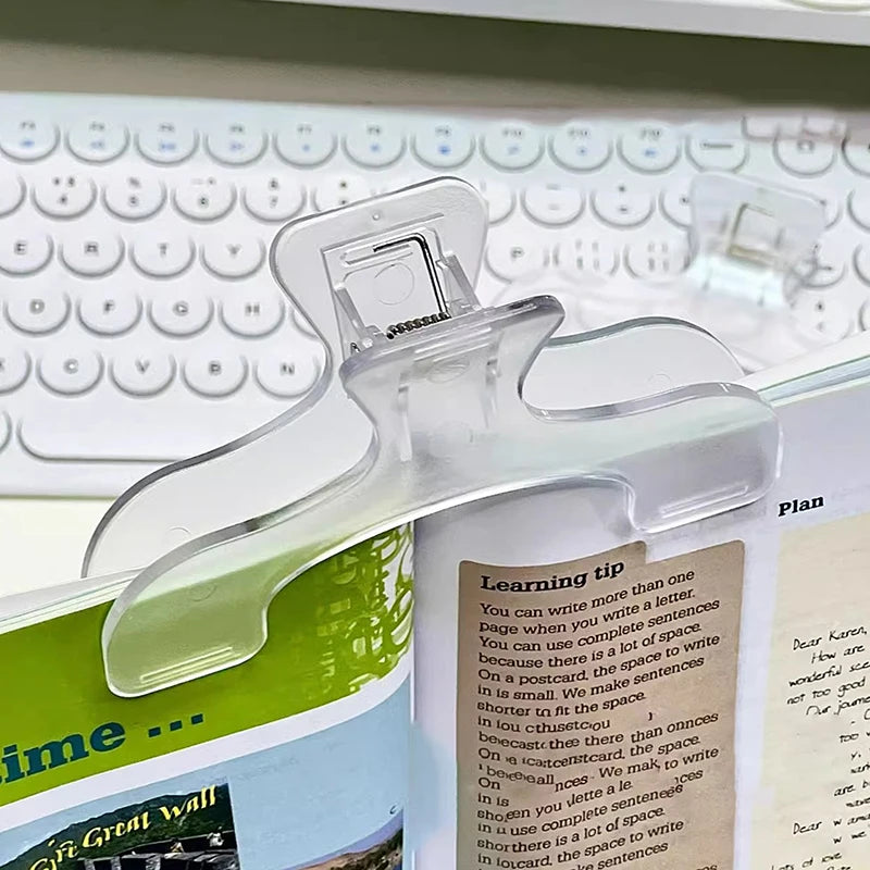 Frosted Transparent Book Page Holder Clip & Desk Memo Clip Book Page Holder Axl