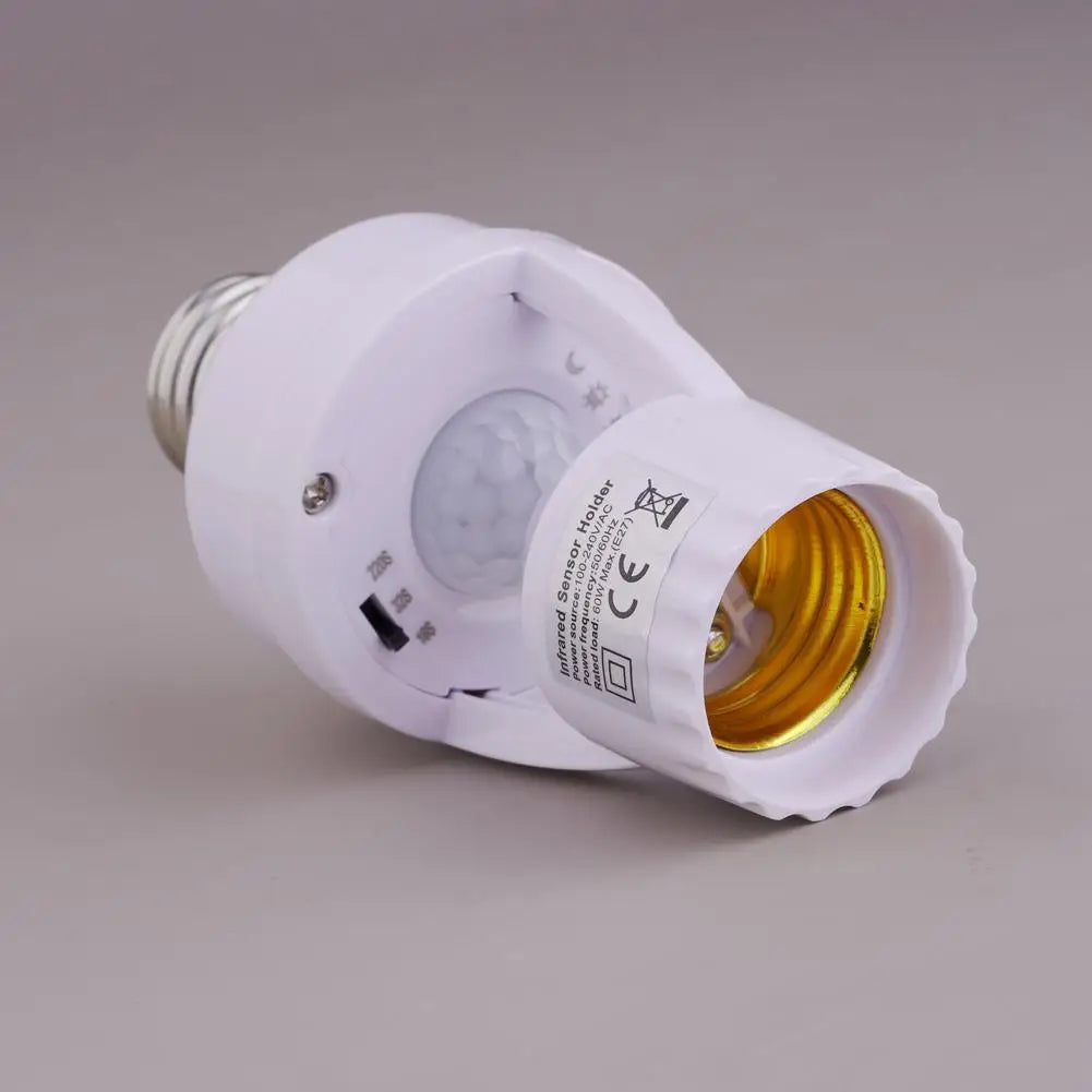 E27 PIR Motion Sensor Lamp Holder – Auto On/Off Light Socket Motion Sensor Socket Axl