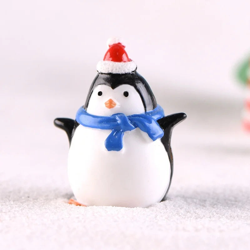 4-Pack Mini Resin Penguin Figurines | Bonsai & Garden Decor Resin Figurines Axl