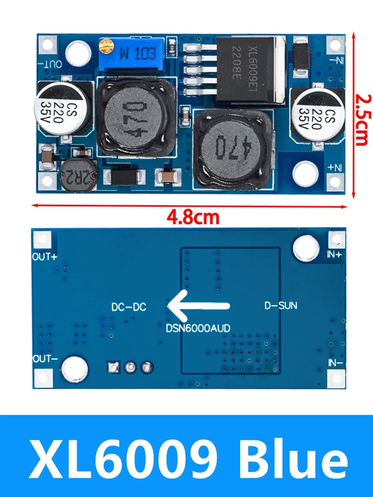 XL6019 DC-DC Buck-Boost Converter Module 20W 5-32V Adjustable DC-DC Converter Module Axl xl6009 blue good