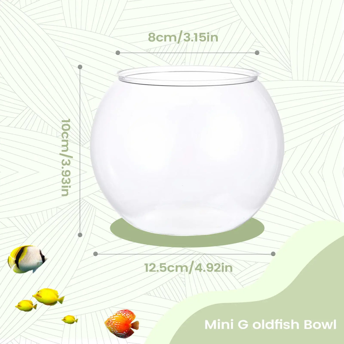 Mini Shatter-Resistant Fish Bowl | Bubble Planter & Centerpiece Decorative Fish Bowl Axl